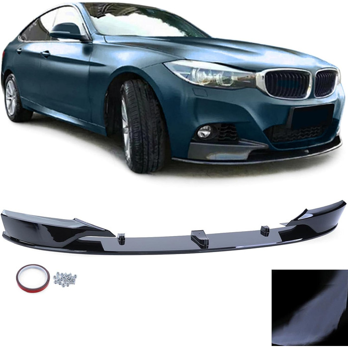 Передній спойлер Lip Performance Black Gloss підходить для BMW 3 Series GT F34 від 13