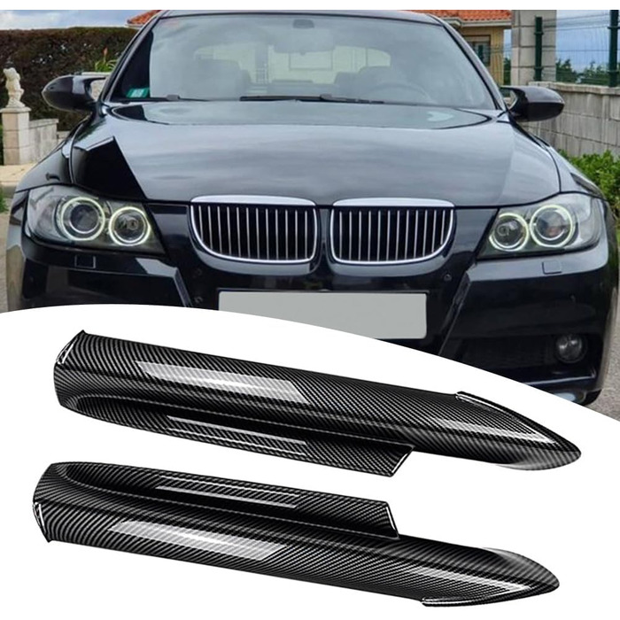 Клапан губного розгалужувача переднього бампера для BMW 3 Series E90 E91 320i 330i 2005-2008 Carbon Look Carbon Look, 2 шт.