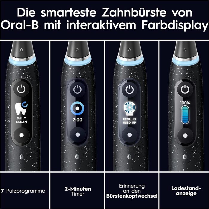 Електрична зубна щітка Oral-B iO Series 10 Plus Edition, 3 щітки, футляр, 7 режимів, упаковка, що підлягає переробці, подарунок чоловік/жінка, чорний, ПЕРЕМОЖЕЦЬ ТЕСТУ Stiftung Warentest (12/2023) Одна упаковка