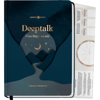 ЖИТТЄВИЙ КОМПАС 3-річний Щоденник для дорослих - Deeptalk Подорож до себе КАНЬЙОН Один рядок на день - для спогадів, роздумів та уважності - DIN A5 Тверда обкладинка