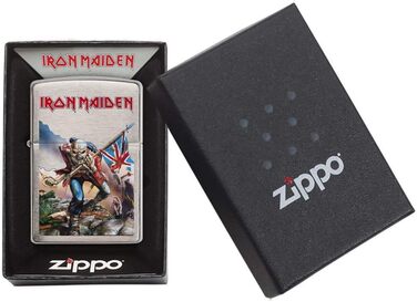 Запальничка Zippo 29432 Iron Maiden-Chrome Brushed-Spring 2017, срібляста, 5.8 x 3.8 x 2 см