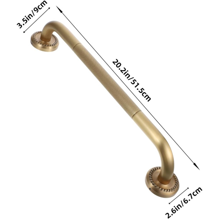 Штанги для ванної кімнати для людей похилого віку Поручень з присоскою Підставка для рук Душові ручки Потовщений захисний поручень Латунний підлокітник Підвісна ручка Душова штанга Мідь
