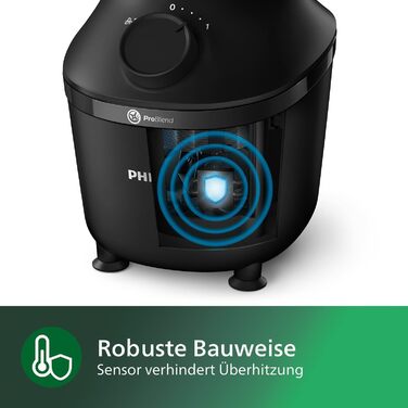 Міксер Philips HR2041/41 (450 Вт, технологія ProBlend, пластиковий контейнер 1,9 л, включно з пляшкою для води) чорний