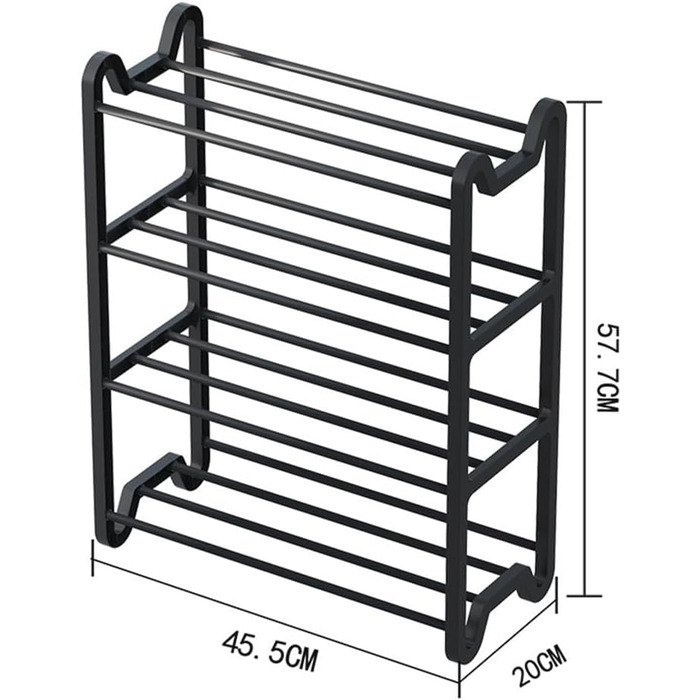 Полиця для взуття Acfthepiey, багатошарова, полиця для взуття з 4 вухами, гуртожиток, зберігання, проста полиця для взуття, модний, пилонепроникний, для студентів, міцний, простий у використанні, b