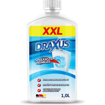 Очищувач бачків DRAXUS у пляшці розміру XXL (1.0 л) I Надзвичайно сильний засіб для видалення накипу з цистерни I Ретельно видаляє вапняний наліт і відкладення