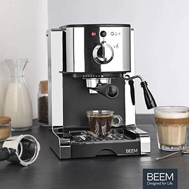 ІДЕАЛЬНА МАШИНА ДЛЯ ПОРТАФІЛЬТРА BEEM ESPRESSO Тиск 20 бар, досконалість пінки та універсальне приготування з капсулами, подушечками або порошком Для ваших вражень баріста на власній кухні вдома ESPRESSO PERFECT, Silver