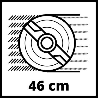 Бензинова газонокосарка Einhell GC-PM 46/4 S HW-E (функція електричного запуску, до 1400 м, 2000 Вт, ширина зрізу 46 см, травозбірник 70 л, 6-ступінчасте центральне регулювання висоти зрізу 30 - 80 мм) Ширина зрізу 46 см з електричним запуском без аксесуа