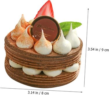 Частини Імітація торта Міні-торт Реквізит штучного торта Штучне печиво Штучний шоколадний мус Міні-іграшка Міні-підробка, 2