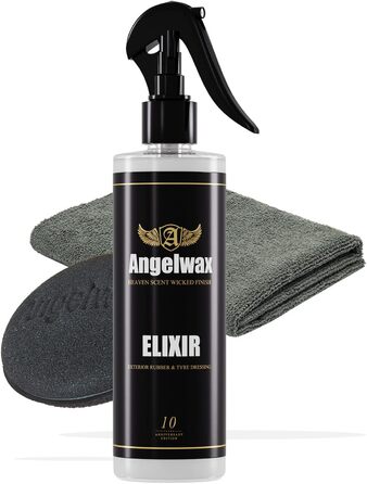 Комплект догляду за шинами пов'язка для шин Angelwax Elixir 0.5 л пінопластова прокладка Angelwax детальна тканина з мікрофібри без країв