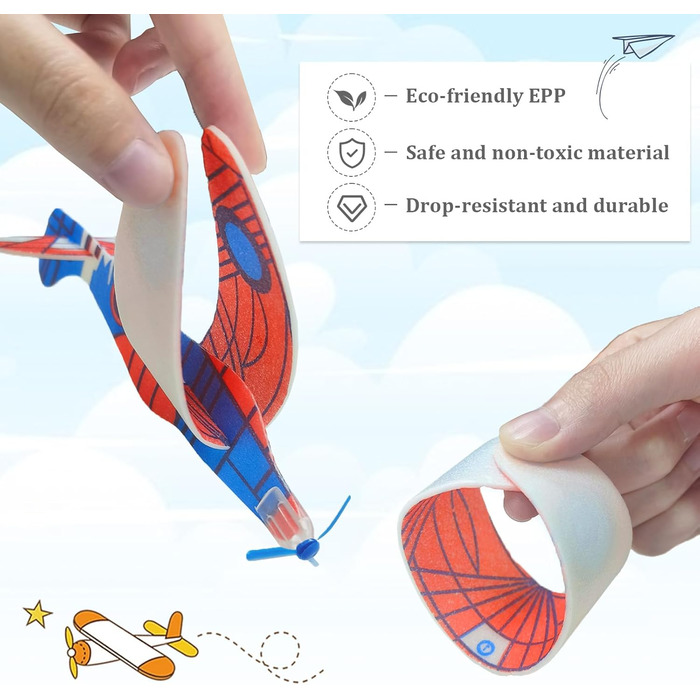 И планер з пінопласту діти, планер з пінопласту літак пінопласт діти, літак пінопласт, кидання планер планер, літак іграшка, діти на відкритому повітрі сад інтерактивні ігри, 24 шт.