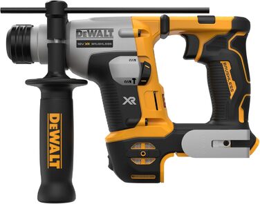 Акумуляторний перфоратор Dewalt 18В SDS-plus XR DCH172N (16 мм, безщітковий двигун, електропневматичний ударний механізм, з вбудованим світлодіодним підсвічуванням, вкл. додаткову рукоятку, поставляється без акумулятора та зарядного пристрою)