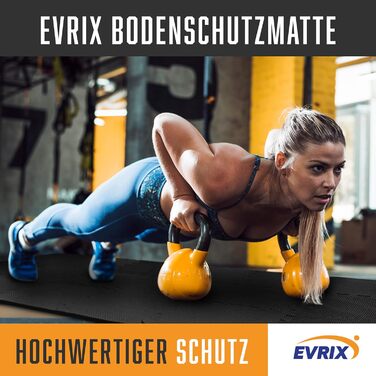 Килимок EVRIX Fitness Extra Thick (на 20 більше захисту) - 18 шт. (331см) - Килимок-пазл Спортивний килимок Shim Fitness Килимок для тренажерного залу та фітнесу Black 178 x 91 см