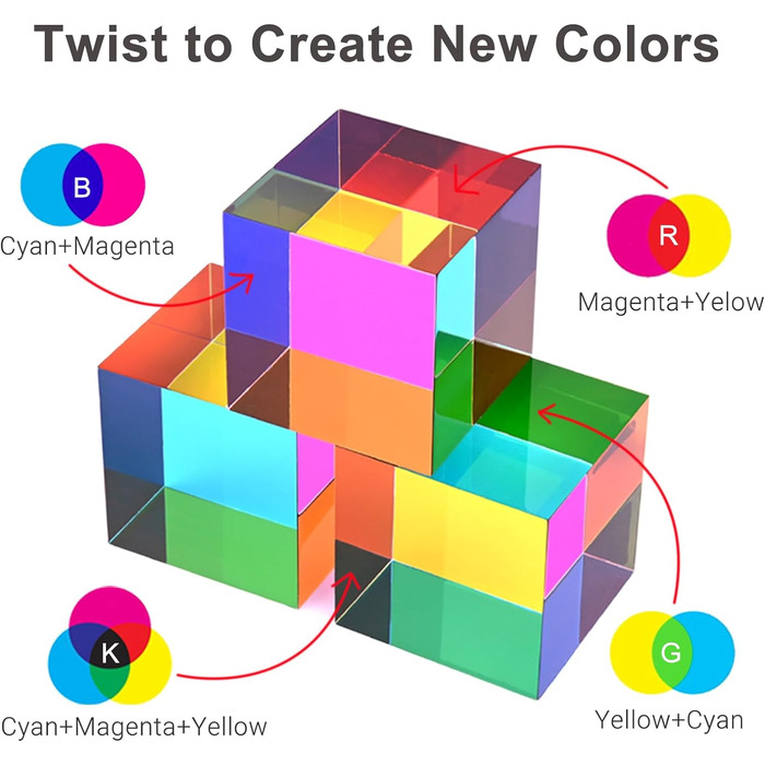 Мм) з підставкою, чарівний акриловий куб-призма, фізична іграшка для прикраси будинку або офісу, 60