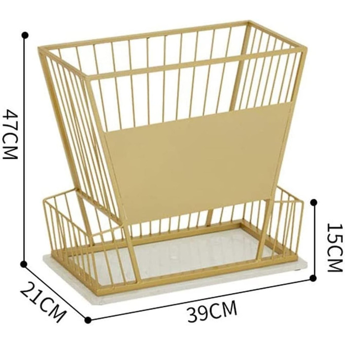 Підставка для парасольок ZLCHYJ YANXIR, тримач для парасольки, підставка для парасольок Золоте порожнисте коване залізо, побутове компактне комерційне відро для парасольки, міцна мармурова основа