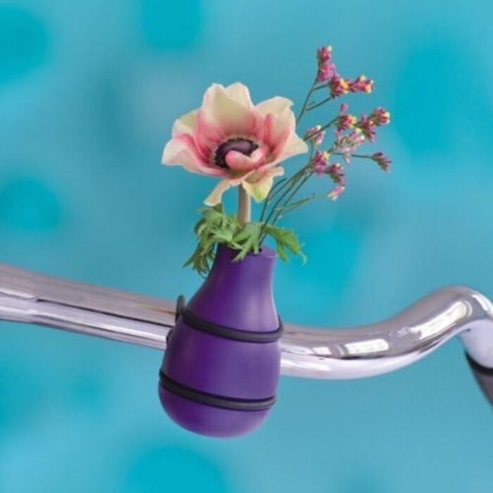 Сучасна велосипедна ваза Frieda Handlebar Vase / Ваза для керма велосипеда з дерева Purple