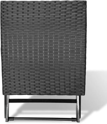 Табурет складний Poly Rattan Black,41788