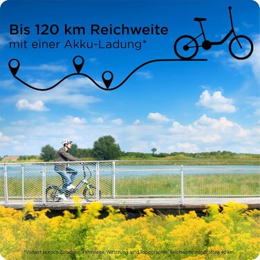 Дюймовий складаний велосипед для чоловіків та жінок 150-190 см Bosch Ebike середній двигун з 9-швидкісною втулкою Електричний велосипед 400 Вт батарея складаний велосипед 45 см чорний/бірюзовий, 100 E Bike 20-