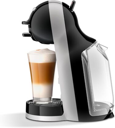 Капсульна кавоварка NESCAF De'Longhi EDG 155.BG Dolce Gusto Mini Me (для гарячих і холодних напоїв, тиск насоса 15 бар, резервуар для води 0,8 л) чорний / арктичний сірий