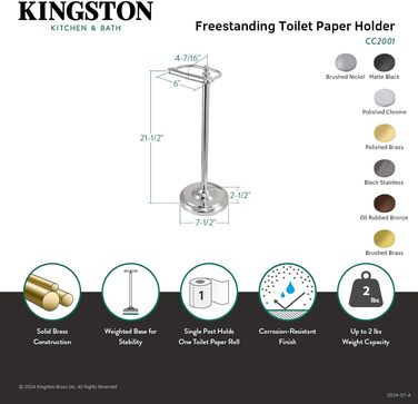 Тримач для паперу Kingston латунь CC2005 Classic, бронза, натерта маслом