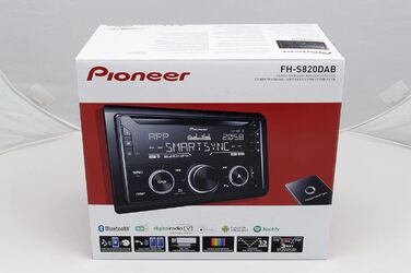 Автомобільна радіостанція Pioneer FH-S820DAB з подвійним DIN DAB тюнером, гучний зв'язок Bluetooth, AppRadio Single