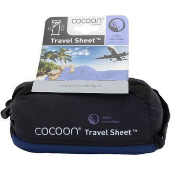 Простирадло Cocoon TravelSheet з мікрофібри, розмір 220 x 90 см Сутінковий синій