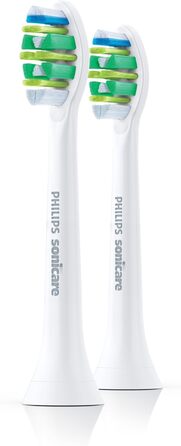 Оригінальні щітки Philips Sonicare InterCare HX9002/07 Clean InterDental Spaces & Gum Line підходить для будь-якої зубної щітки Sonicare із системою кріплення 2 упаковки, стандартні, білі стандартні 2 упаковки