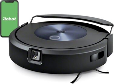 Робот-пилосос iRobot Roomba Combo j7 (c7156) з функцією виявлення/уникнення об'єктів, картографування, 4-етапне прибирання, цілеспрямоване прибирання кімнати або території, сумісний з голосовим помічником, колір Navy Blue