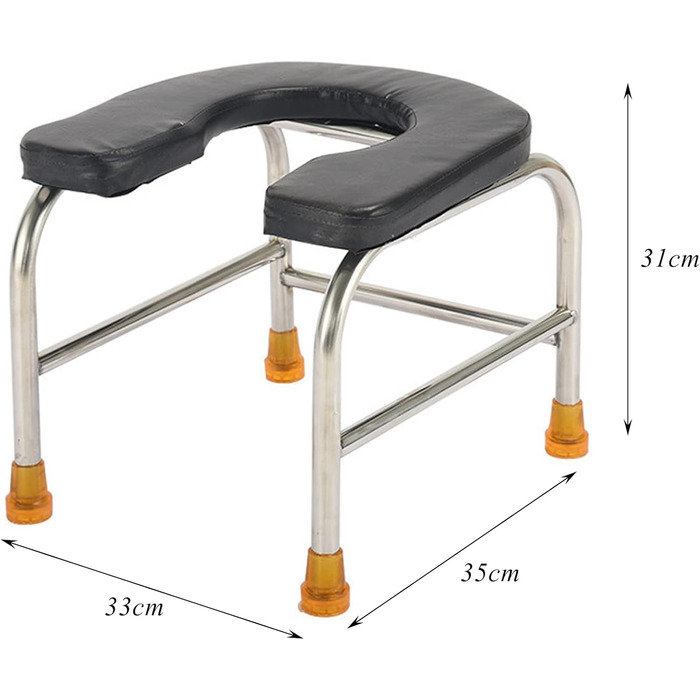 Портативне сидіння для унітазу UHJKLA, аварійний туалет з нержавіючої сталі, розбірний кемпінговий туалетний стілець, зручний для кемпінгу, подорожей та надзвичайних ситуацій