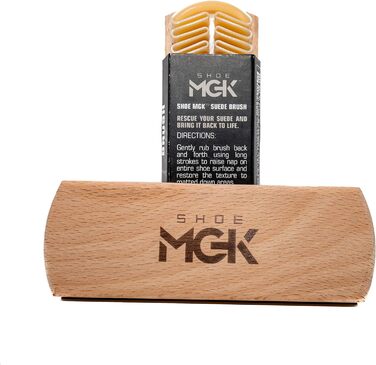 Щітка для взуття MGK Dry Suede Brush - ідеально підходить для освіження та ремонту замшевого взуття, Black, Large