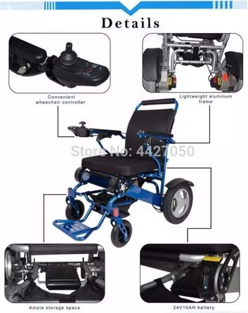 Інвалідні візки Вага 180 кгD09 Електричне інвалідне крісло складне легке з алюмінієвого сплаву Літієва батарея Старі чотири раунди Ергономічна