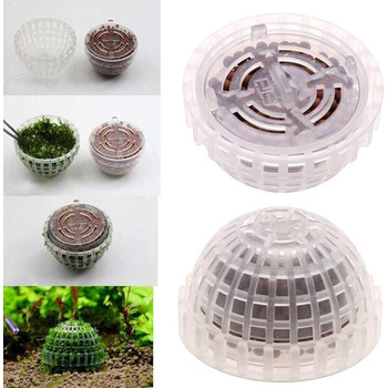 ProLeo Plastic Aquarium Moss Ball, Aquarium Transparent Landscaping Plants Holding Floating Moss Ball for Aquarium Decoration, ProLeo Plastic Aquarium Moss Ball, Aquarium Transparent Landscaping Plants Holding Floating Moss Ball for Aquarium Decoration