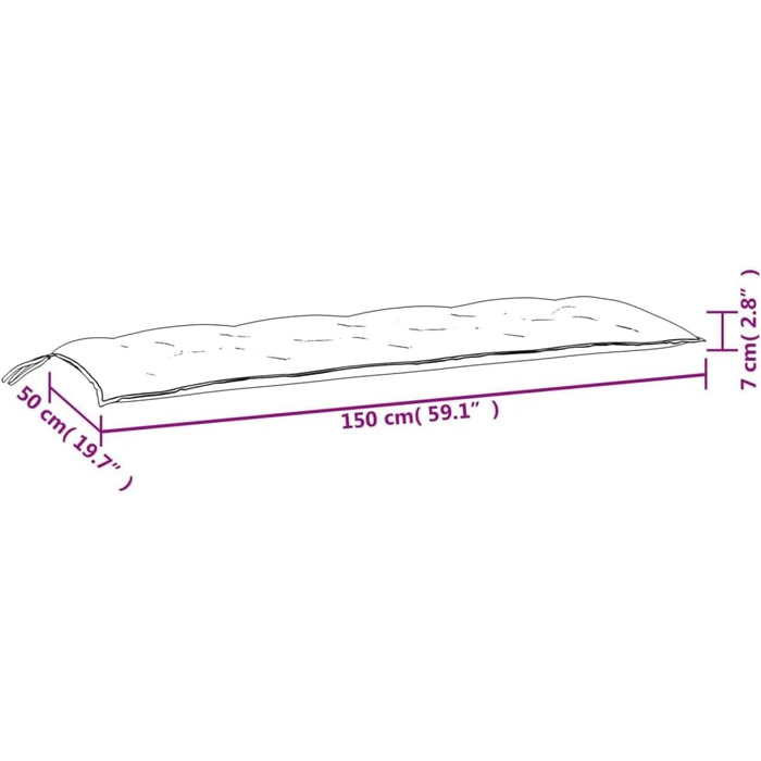 Подушка для садової лавки 2 шт., Подушка для лавки на відкритому повітрі, подушка для садової лавки, подушка для сидіння подушка для спинки, кремово-біла тканина Оксфорд 150см