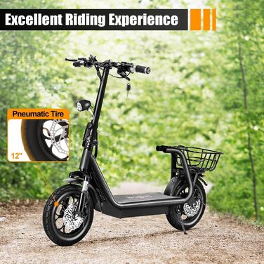 Електричний самокат E Scooter Електричний самокат для дорослих E Scooter 48V 11AH Електричний самокат зі світлодіодним світлом, електричний самокат 12 пневматичні шини, M5 Pro