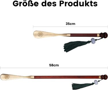 См Китайський стиль Shoehorn Copper з пензликами Взуттєва ложка для чоловіків, жінок, дітей, 58