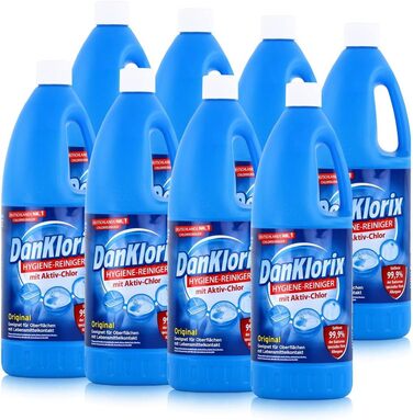 Засіб для гігієни DanKlorix 8 шт. Hygiene Cleaner Original - 1500 мл