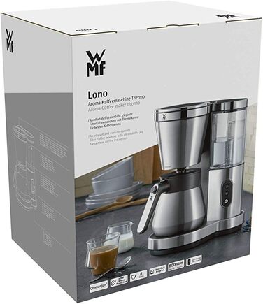 Кавоварка WMF Lono Aroma filter (800 Вт, з термосом, фільтр-кава, 8 чашок, поворотний фільтр, знімний резервуар для води, автоматичне відключення)