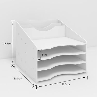 Лоток для документів A4 Відсіки для зберігання листів Настільний органайзер для файлів з ПВХ Лоток для паперу Зберігання файлів Система зберігання документів Тримач документів для офісу, навчання, школи, офісу (тип E)