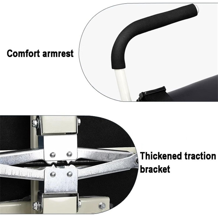 Розкладний масажний столик, Шийне та поперекове тягове ліжко, Хребець для розтягування хребців Масаж поперекового відділу, Портативний пристрій для розтягування попереку, шириною 36 см