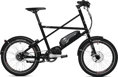 Від Cooper Bike - компактний велосипед E-bike (20-дюймовий велосипед, один розмір підходить для всіх розмірів рами, утилітарний електричний вантажний велосипед з додатковим переднім багажником) 9-швидкісний Dark Thunder