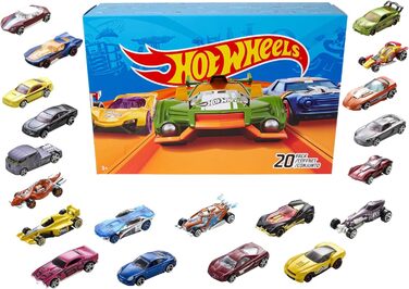 Набір машинок Hot Wheels, упаковка з 20 шт. , різні моделі іграшкових машинок, масштаб 164, з реалістичними деталями, іграшка-автомобіль, стилі різняться, іграшка від 3 років, V6697 Single