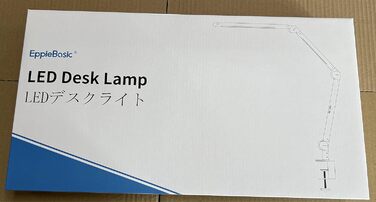 Настільна лампа EppieBasic Світлодіодна затискна, світлодіодна настільна лампа з подвійним світлом з можливістю затемнення, лампа денного світла Настільна лампа для домашнього офісу 4-колірні режими Поворотний монітор для офісу, читання, роботи, 12 Вт