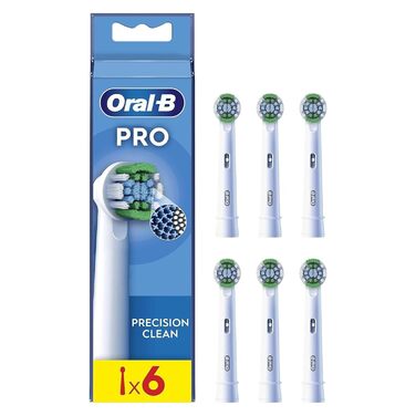 Запасні частини електричної зубної щітки Oral-B Pro Precision Clean, 6 шт. , білий - оригінальна нова версія 6 шт. (1 упаковка)