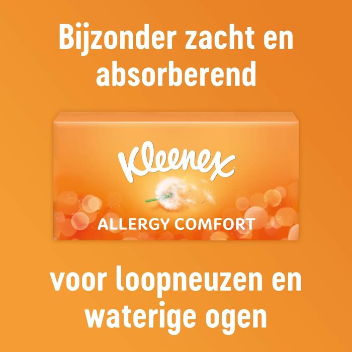 Коробка косметичних серветок Kleenex Allergy Comfort, носові хустинки для алергіків, 12 коробок 56 паперових носових хусток, 3-шарова, гіпоалергенна, оптова упаковка 672 шт. и (1 упаковка)