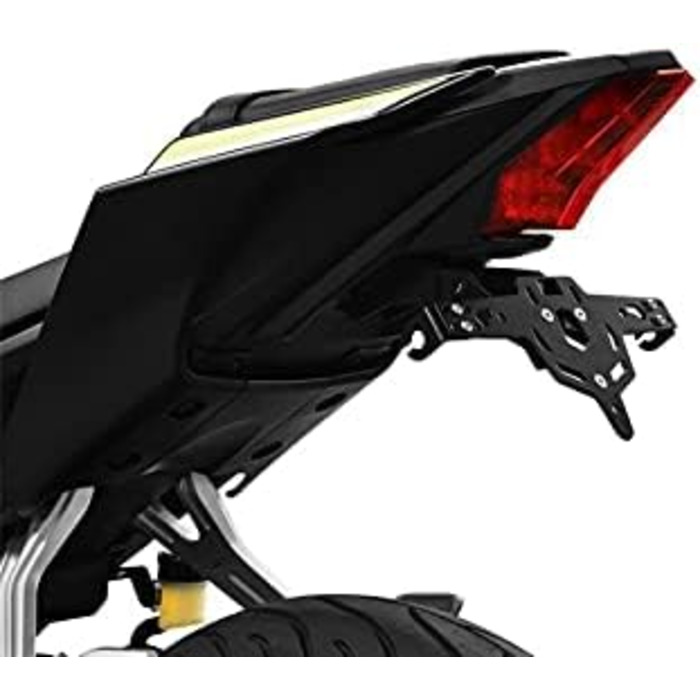 Тримач номерного знака Motoflow підходить для Yamaha YZF-R 125 (з 2019 по 2020, RE39) AMZ-10005109-A.v447 з підсвічуванням номерного знака Yamaha YZF-R 125 (від 2019 року, RE39)