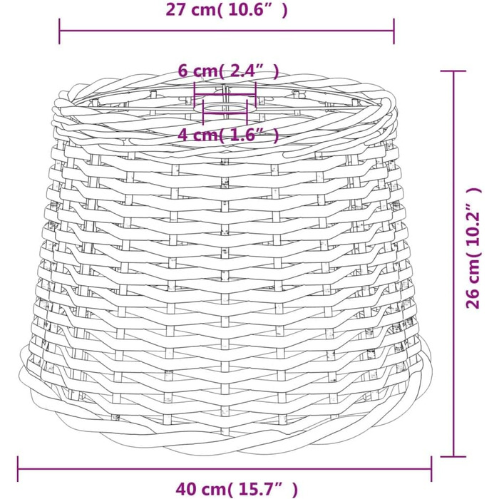 Абажур Homgoday Підвісний світильник Підвісний абажур Плетені лампи Підвісний плафон для підвісних світильників Стельовий світильник для вітальні Спальня Їдальня Коричневий Ø40x26 см Плетений