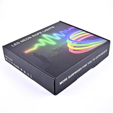 Неоновий світлодіод Bluetooth -10M(1*10M) RGB 3535 Світлодіодна синхронізація музики зі зміною кольору, керований додатком - для спальні, вечірки, оформлення кухні