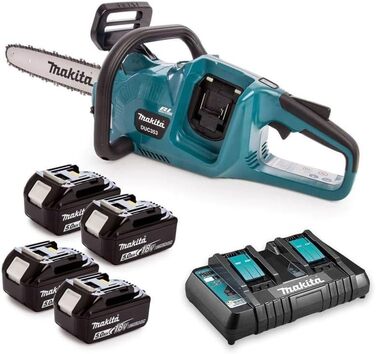 Ланцюгова пила Makita DUC353PT4 36 В LXT (4 x 5,0 Ач) з подвійним зарядним пристроєм