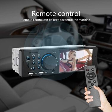 Автомобільна стереосистема CAMECHO Bluetooth 4-дюймовий сенсорний екран Одинарний DIN FM-радіоприймач Автомобільна радіостанція з двома портами карти USB AUX-in SD TF камера заднього виду пульт дистанційного керування