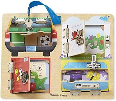 Ігрова дошка Melissa & Doug Lock and Latch розвиваюча іграшка моторика 3 подарунок для хлопчиків або дівчаток