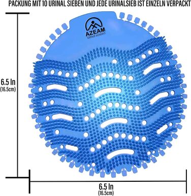 Ситечко для пісуара 10 шт. з ароматом Вставка для пісуара 30 днів Ефект свіжості Ситечко Pissoir Захист від бризок Освіжувач повітря Кожен пісуар і пісуар Одноразові рукавички Килимок-вставка для пісуара (блакитна/морська свіжість) (20 шт. - блакитна / мо
